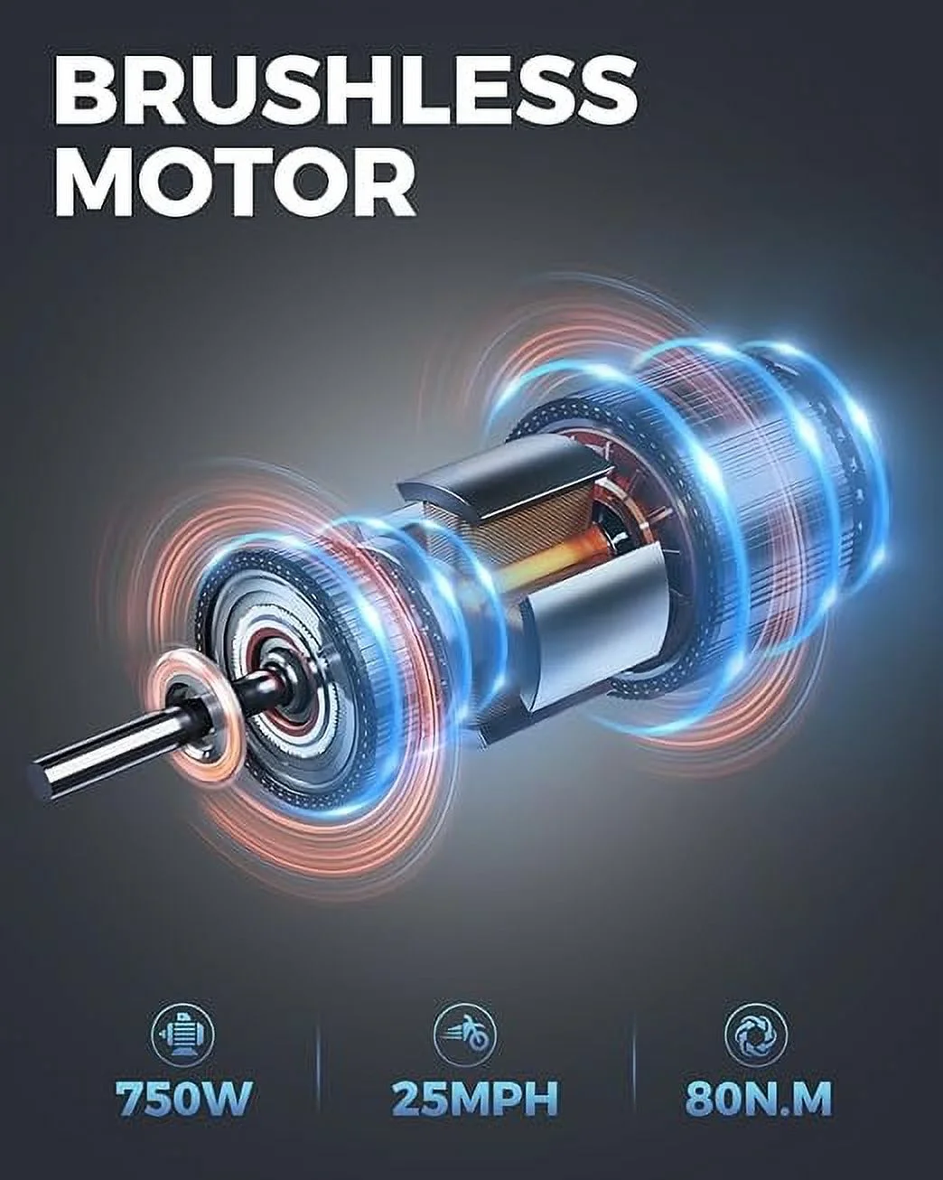 Mukkpet Suburban 750W Electric Bike for Adults 26'' * 4.0 All Terrain Tire Electric Mountain Bikes 48V 15AH BMS Removable Lithium Battery Electric Bicycle Shimano 7-Speed Electric Bike, Standard