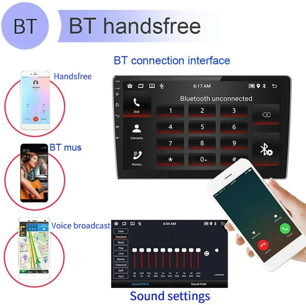 THONZER Android 11.0 Double Din Car Stereo for Toyot-a Camry 2000-2006 9 Inch HD Touchscreen in-Dash GPS Navigation with CarPlay Android Auto Bluetooth/FM Radio/RDS/WiFi/Mirror-Link(2G+32G)