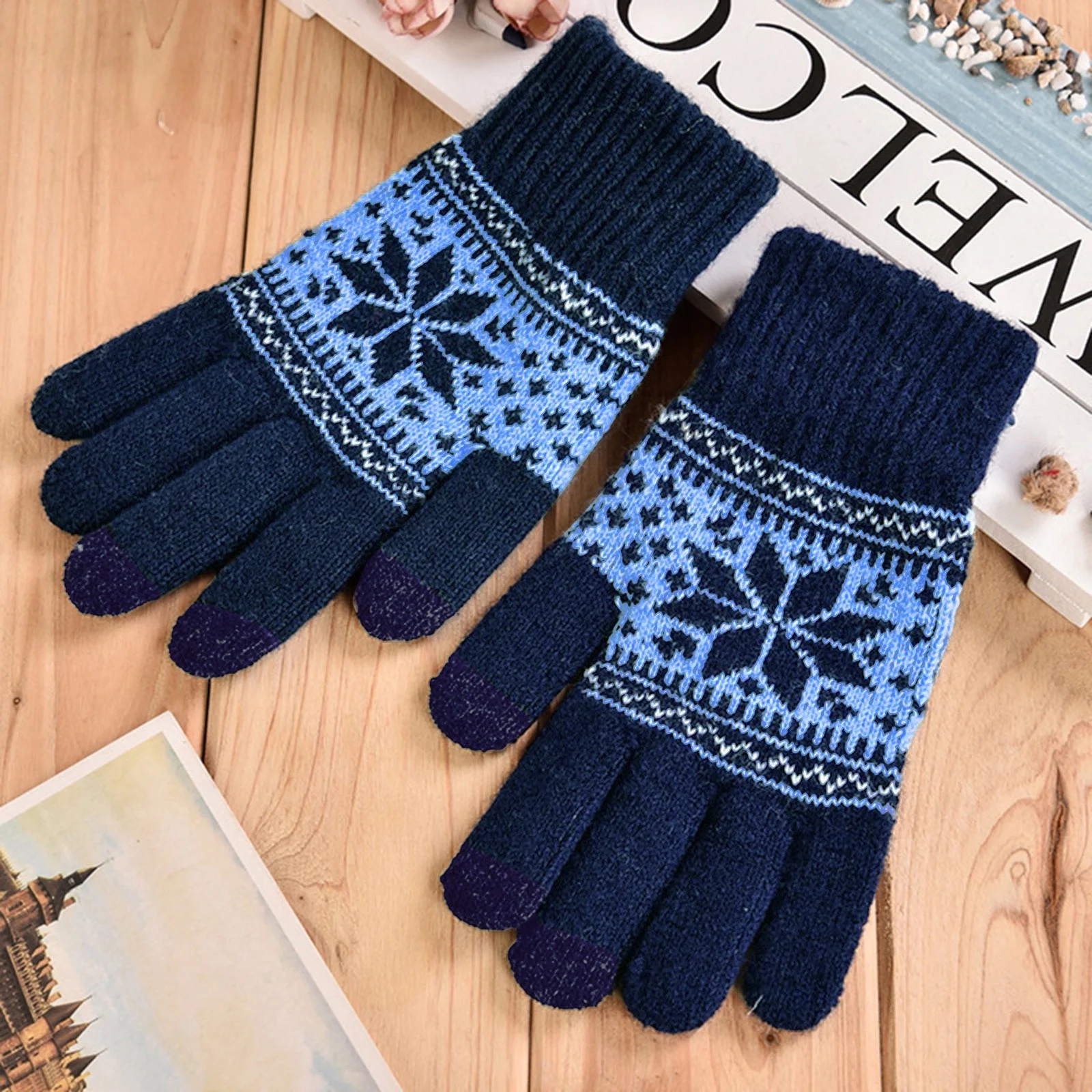Winter Gloves For Women Cold Weather,Warm Thermal Gloves For Running Green (One Size)