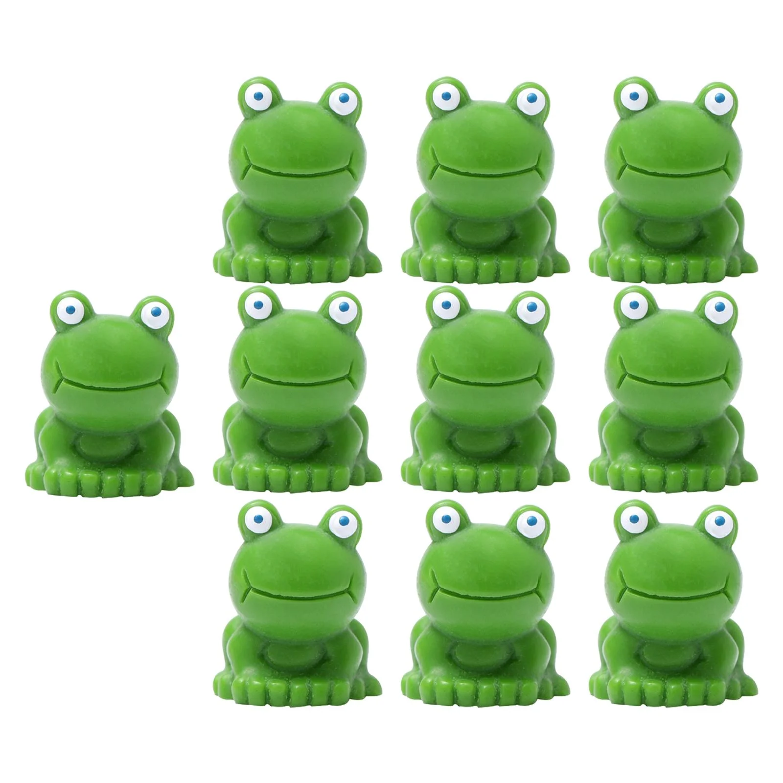 kowaku Frog Figurine Garden Decoration Frog Miniature Figurine DIY Craft Accessories Resin Mini Frogs for Courtyard Backyard Decor