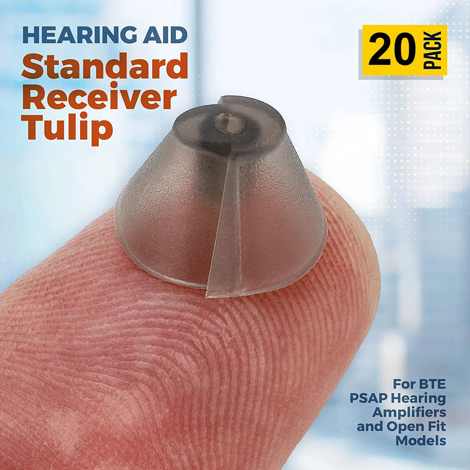 MEDca Hearing Multicolor Amplifiers Open Fit Models Receiver Tulip Domes Compatible Behind the Ear 20-Pcs