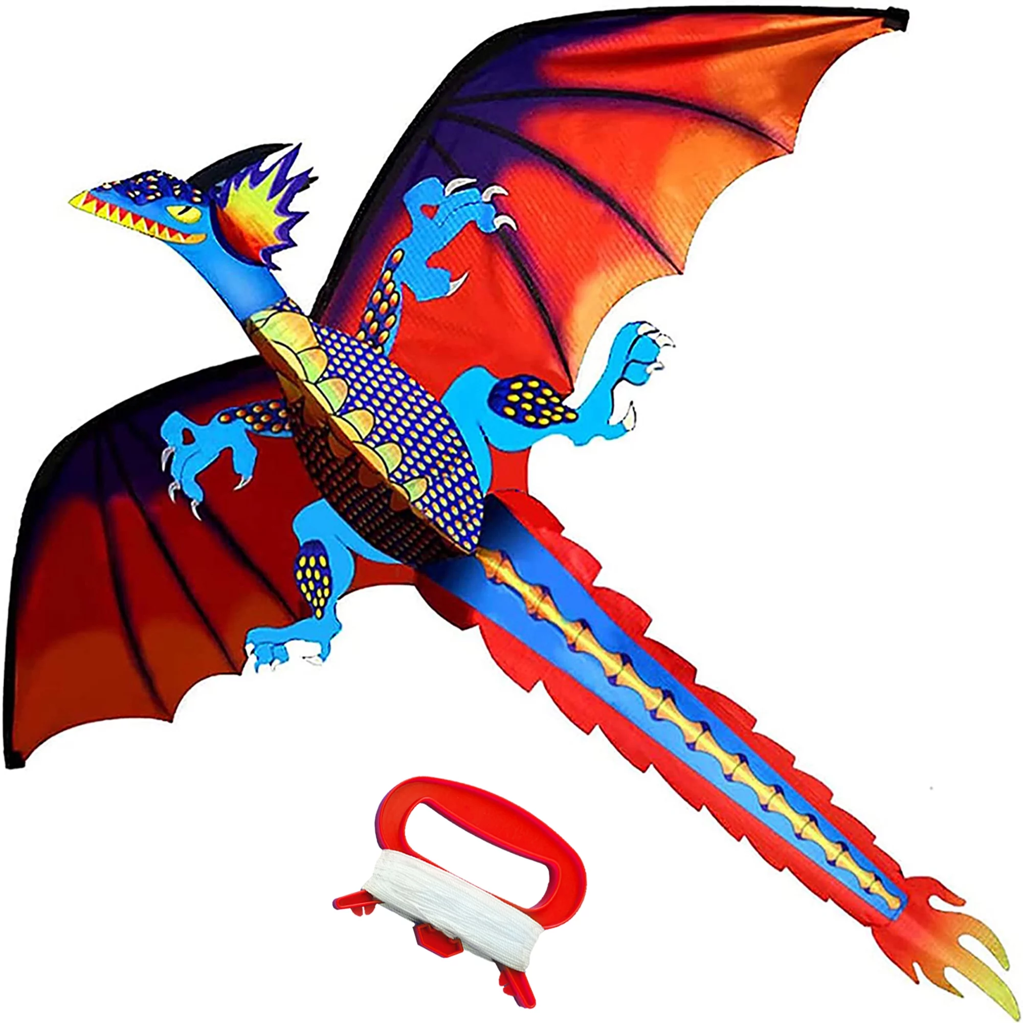 HENGDA KITE for Children and Adults Outdoor Blue Butterfly Kite Polyester 53inch