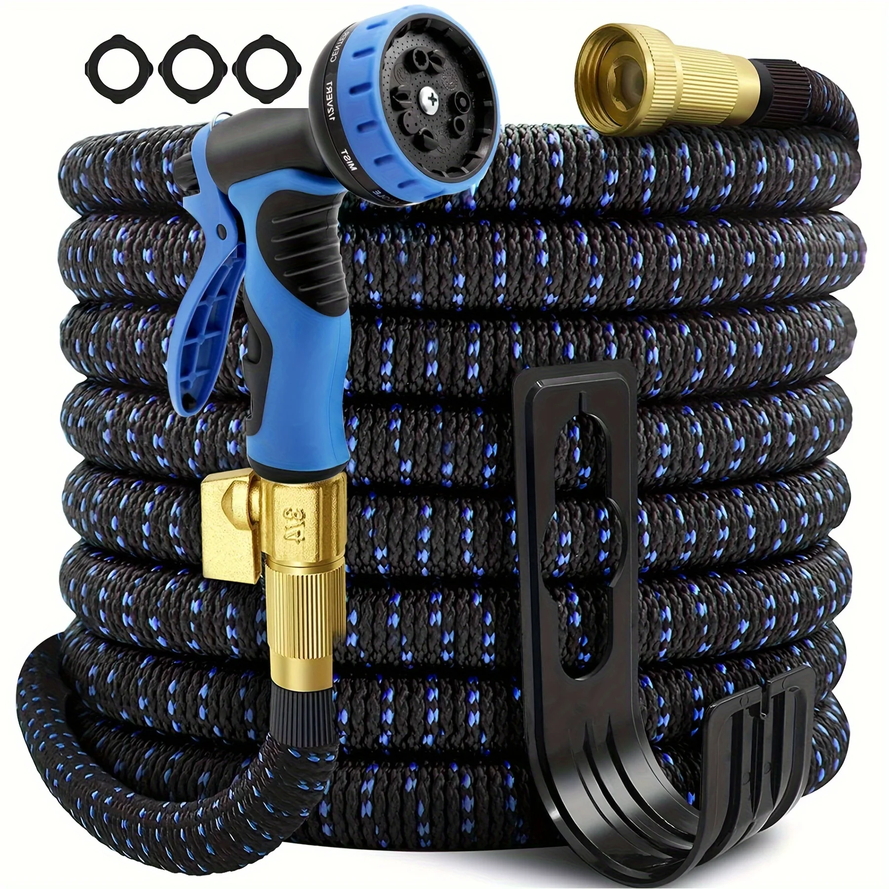 100ft Garden Hose Expandable, Leakproof Thickened Water Hose, With 10 Function Spray Nozzle, 3/4