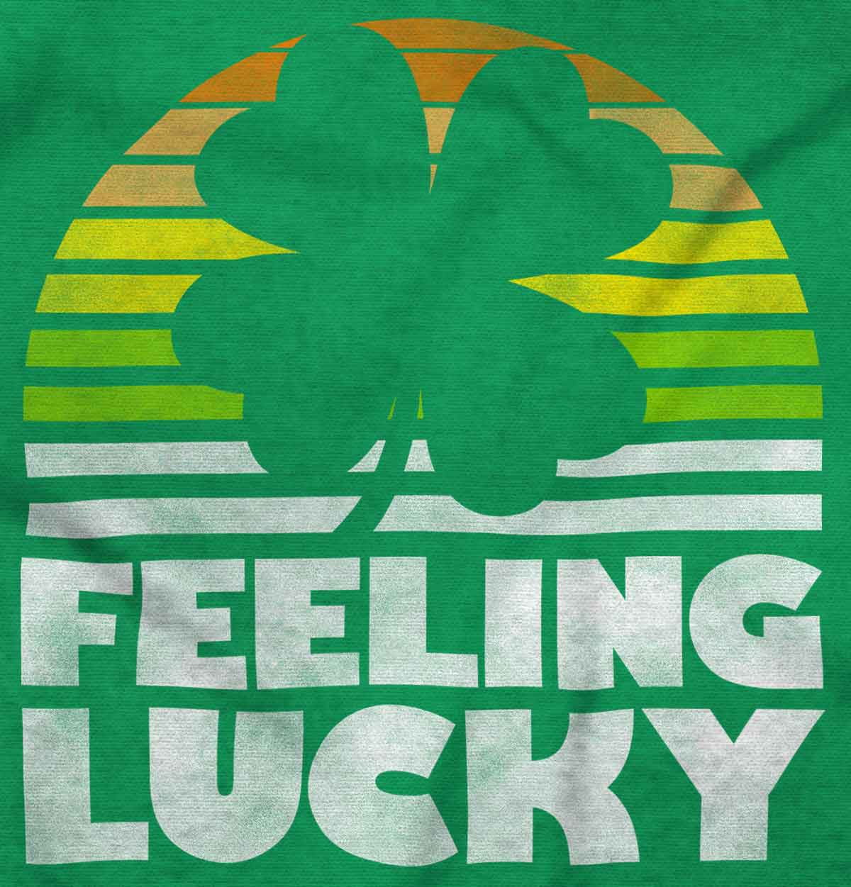 St Patricks Day Feeling Lucky Clover Zip Up Hoodie Men's Women's Brisco Brands S
