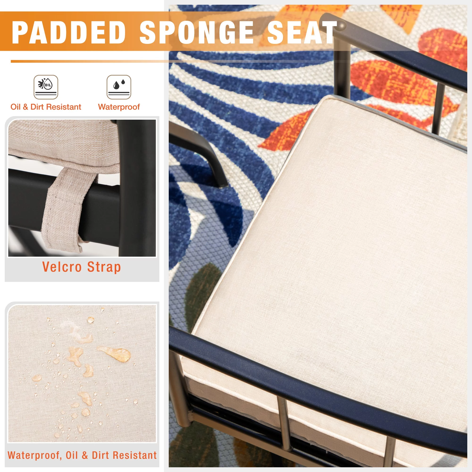 Sophia & William 9 Pieces Metal Patio Dining Set Swivel Chairs and Extendable Table Set