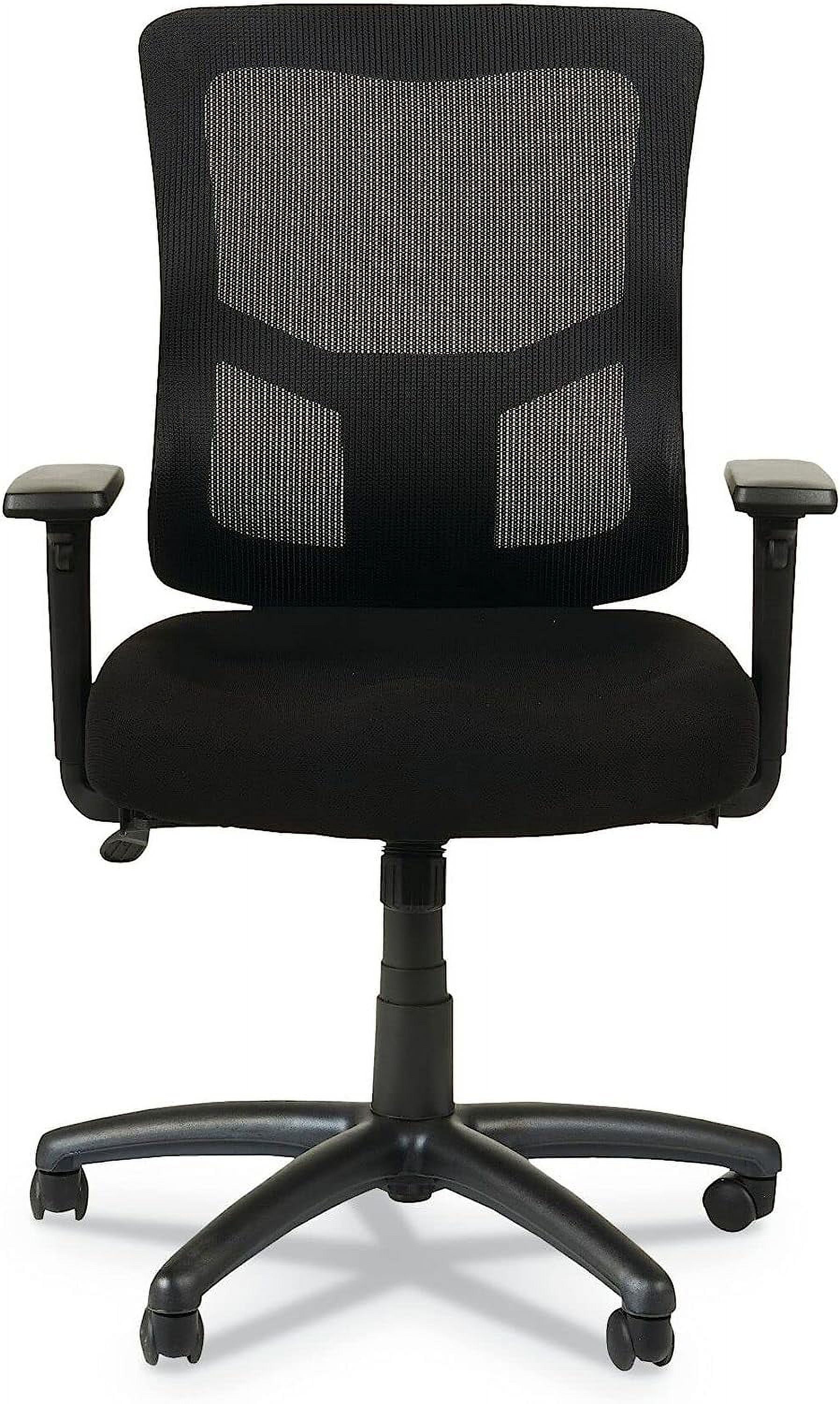 TJUNBOLIFE ALEELT4214F Elusion II Series Mid-Back Swivel/Tilt Mesh Chair with Adjustable Arms - Black