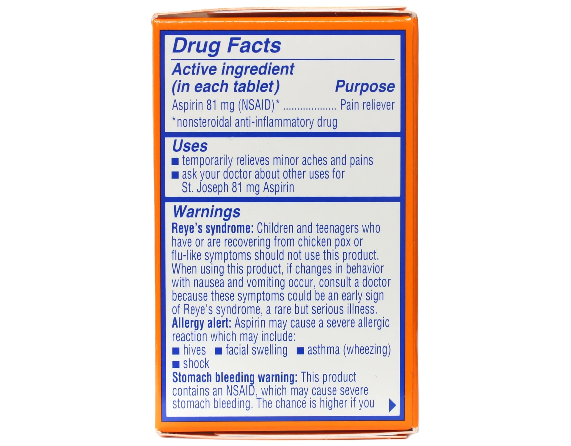 5 Pack St. Joseph Low Dose Aspirin Adult Aspirin Regimen 36 Chewable Tabs Each