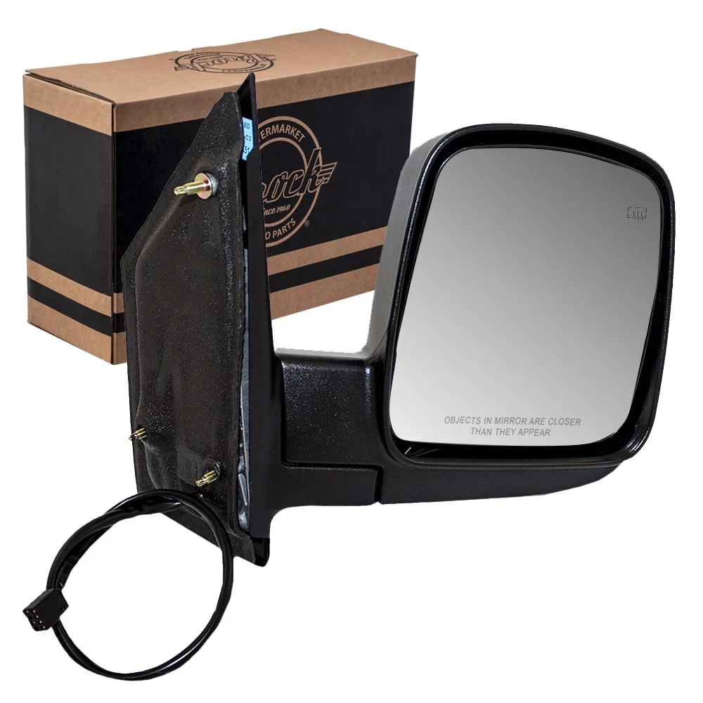 Brock Replacement Passenger Power Side Door Mirror Heated Compatible with 2003-2007 Express Savana Van 15937981
