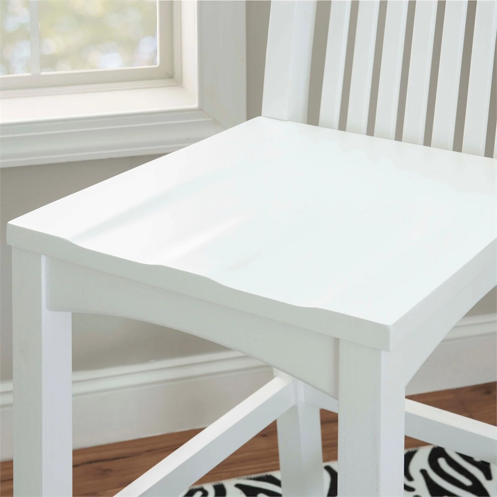 Linon Malvern Solid Wood Commercial Grade Set of Two Barstools in White