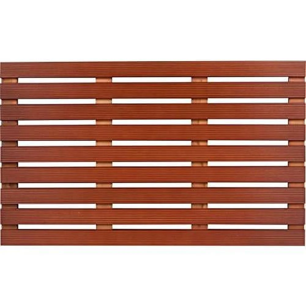 Solid Teak Wood Non Slip Spa Shower Or Door Mat