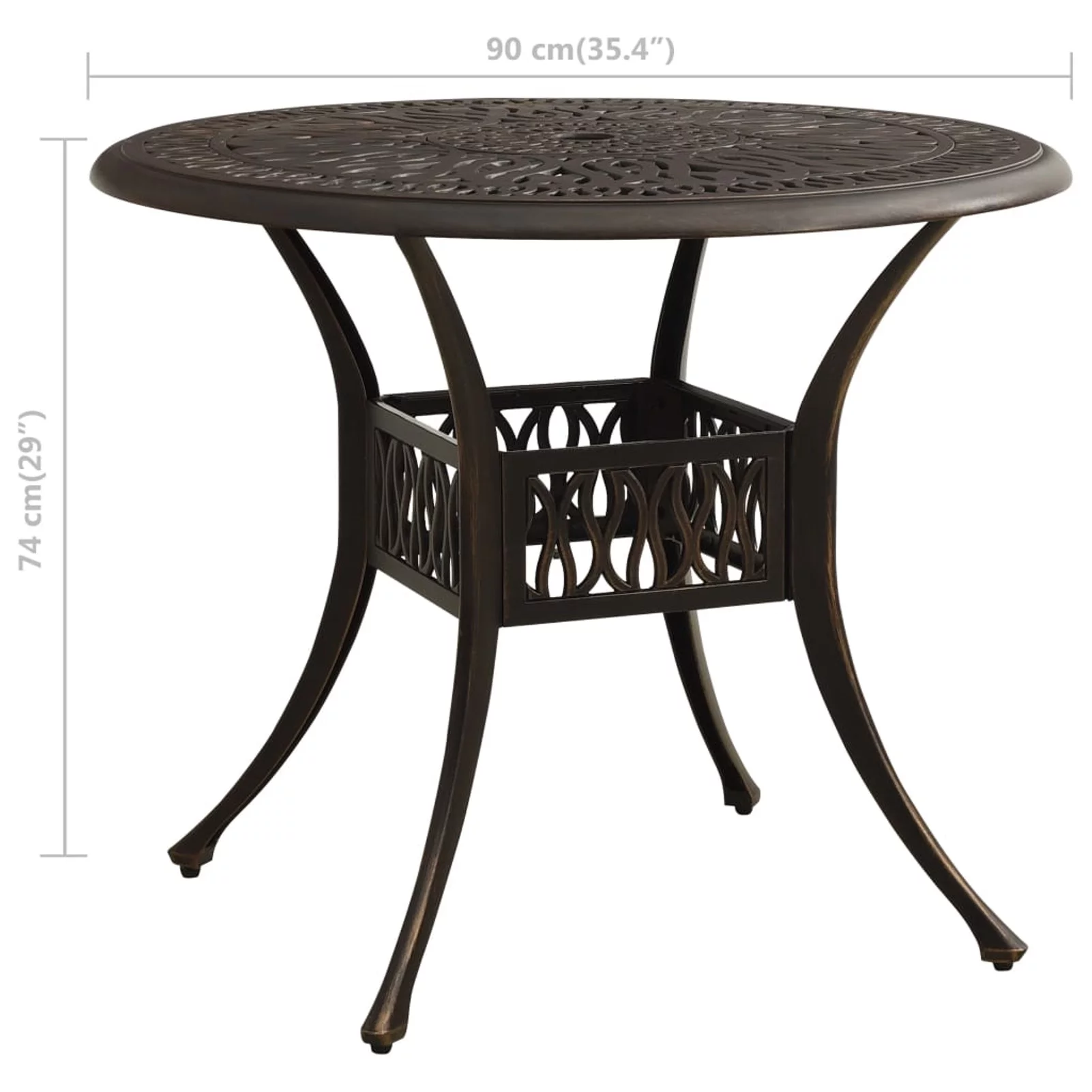 Andoer parcel,End Table Metal Table SmallSmallEnd Table Patio Balcony Weather Resistant Steel Patio Balcony Bedside Cast Aluminum Patio Table Balcony Bedside Bronze Side Table