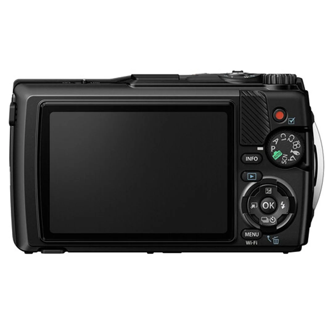 Olympus OM SYSTEM Tough TG-7 Digital Camera (Black) + SanDisk 64GB Memory Card + Case ZeeTech Accessory Bundle (Advanced Kit)