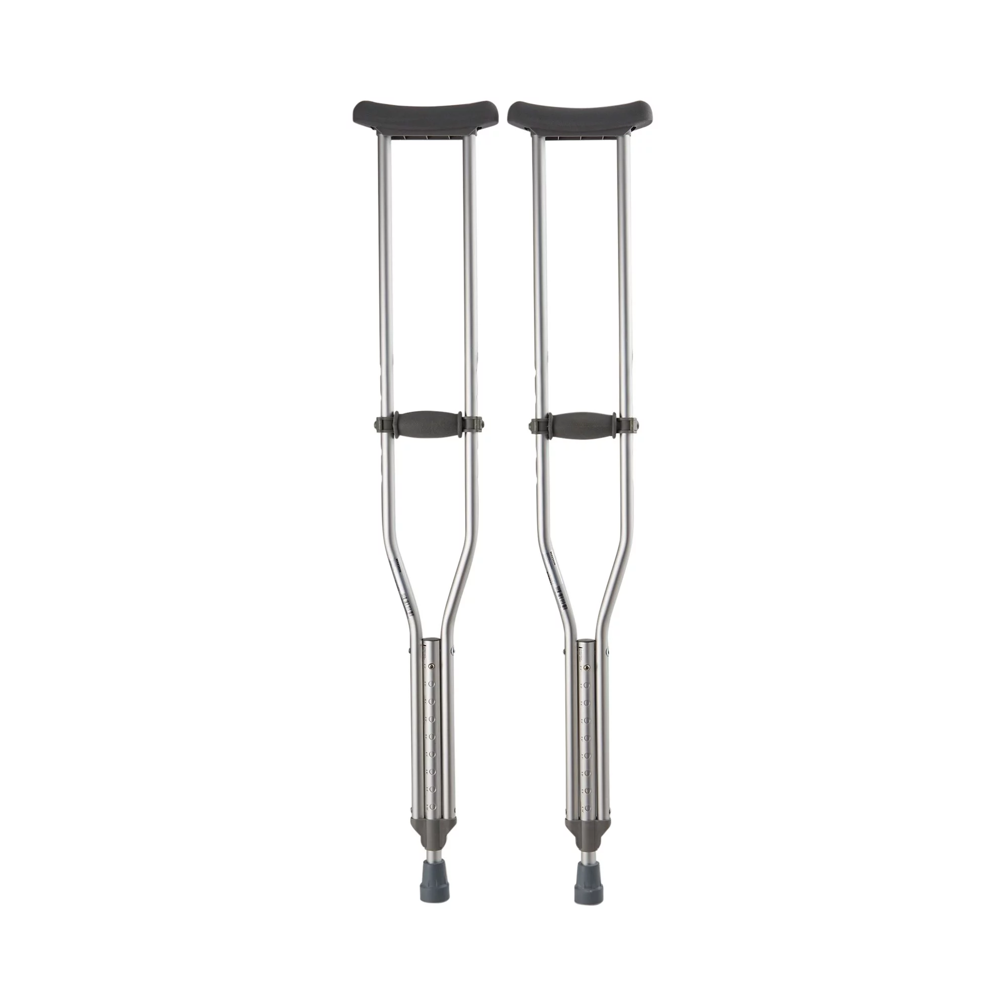 McKesson Aluminum Crutches with Euro-Style Clip, Push-Button, 45 in to 53 in H, 1 Pair