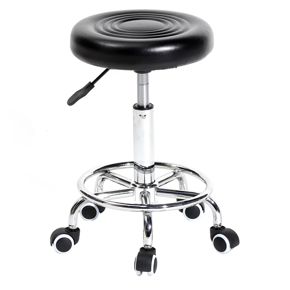 SamyoHome Swivel Stool Chair, Rolling Drafting Stool Chair with Height Adjustable for Office and Massage Spa Medical Salon Tattoo Beauty Barber,Black