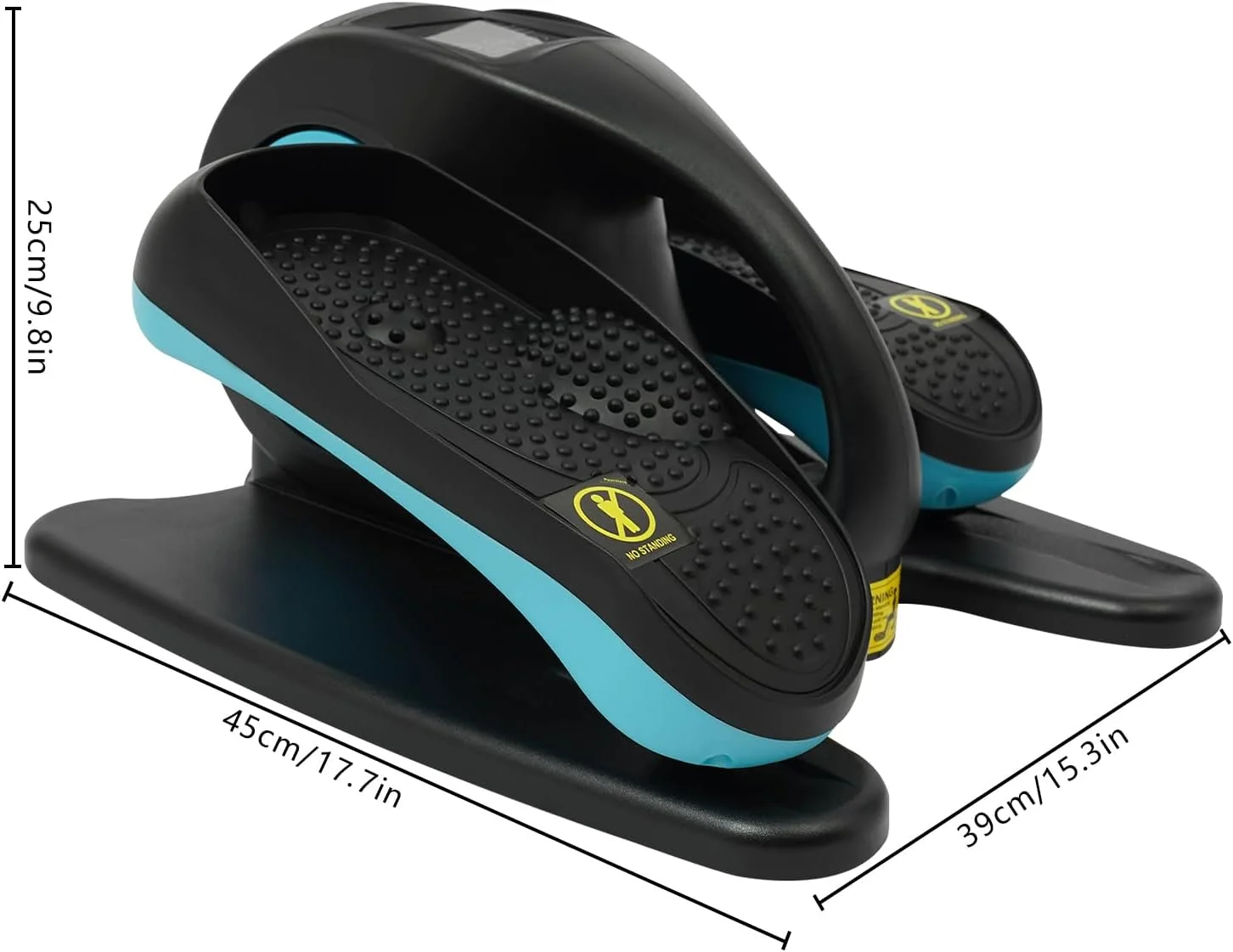 60W Under Desk Elliptical, Electric Seated Pedal Exerciser, Mini Foot & Leg Pedal Exerciser W/Remote Control & Display Monitor, Quiet & Compact Portable Elliptical for Seniors & Adults