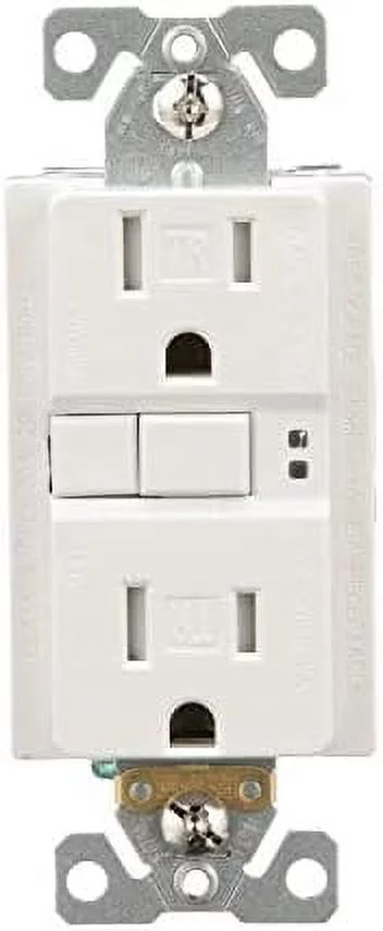 trsgf15w arrow tamper resistant duplex gfci receptacle, 125 vac, 15 a, 2 pole, 3 wire, white
