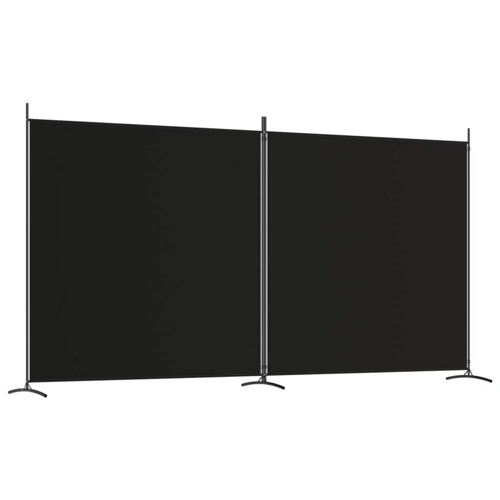 Anself 2-Panel Room Divider Black 137