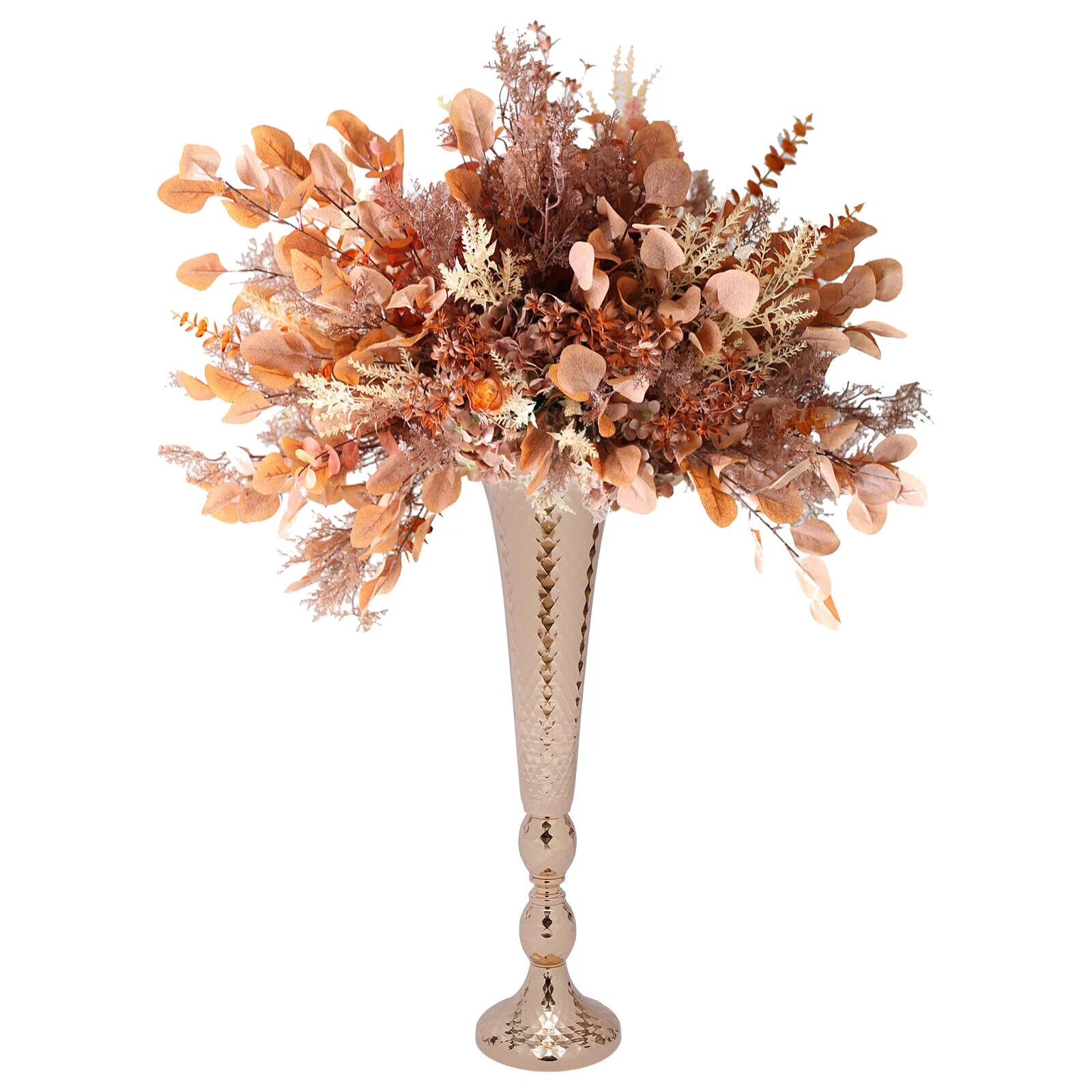 10Set Iron Gold Trumpet Vases for Wedding/Party Tables Home Decor5.3*20.5inch