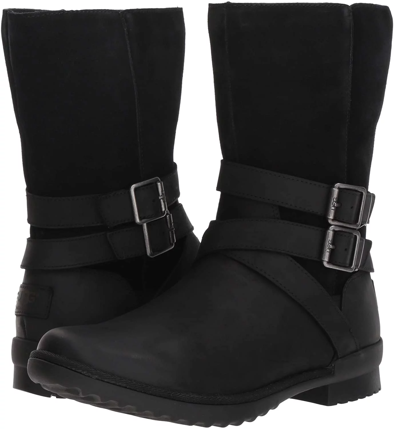 UGG Katelyn Leather Tall Block Brown Riding Boots 8M