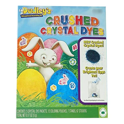 Easter Egg Dye Kit Bundle - Crushed Crystal Dye Kit with Bunny Egg Dipper Tong