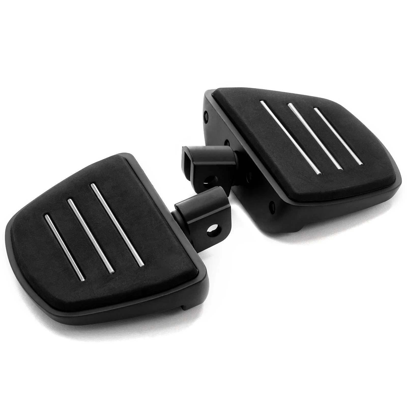 Krator Black Mini Board Floorboards Footpegs Compatible with Honda CBR 929 2000-2001 (Front Only)