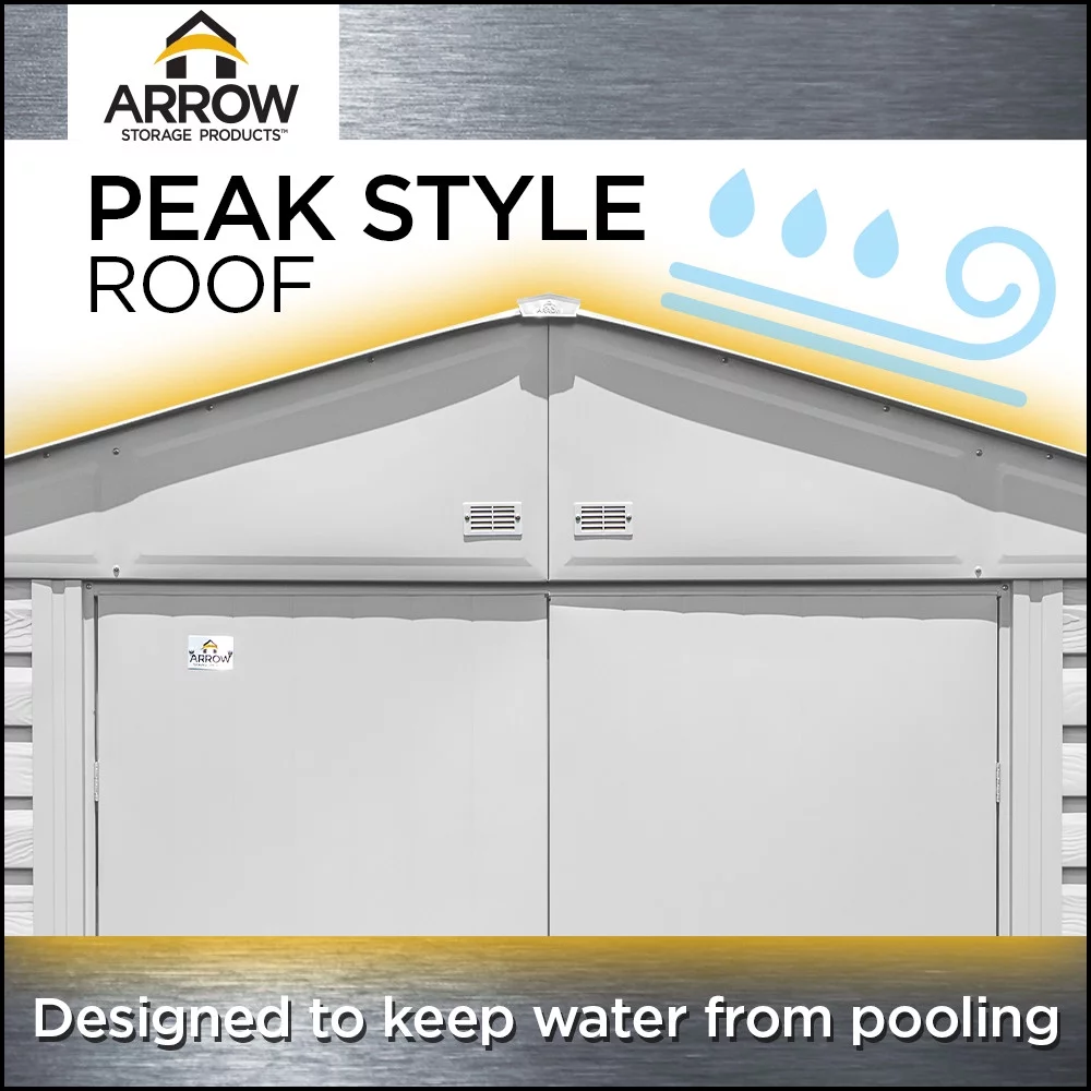 Arrow Select Steel Storage Shed, 6x7, Sage Green