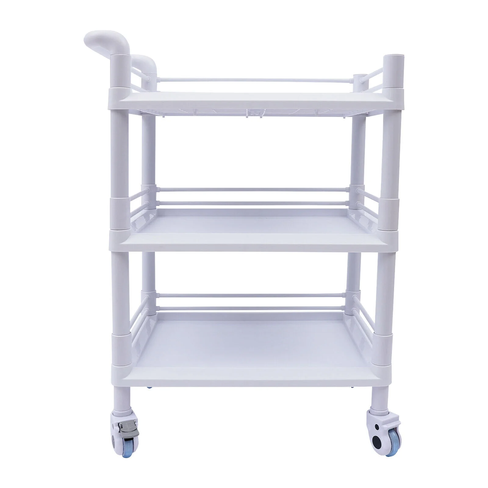 ZhdnBhnos 3 Tier Medical Trolley Dental Lab Salon Mobile Rolling Cart with Lockable Wheels