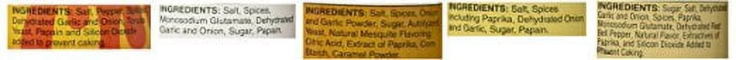 5 Pack Everglades Seasoning Sampler Cactus Dust Heat Fish & Chicken Rub 6 Oz Bottles 8 Oz All Purpose