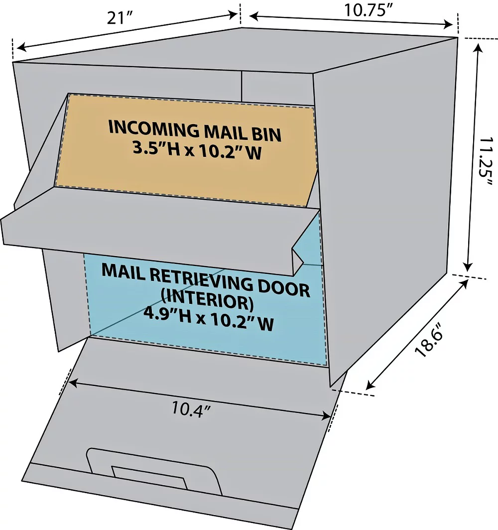 Mail Boss Mail Manager PRO Locking Security Mailbox