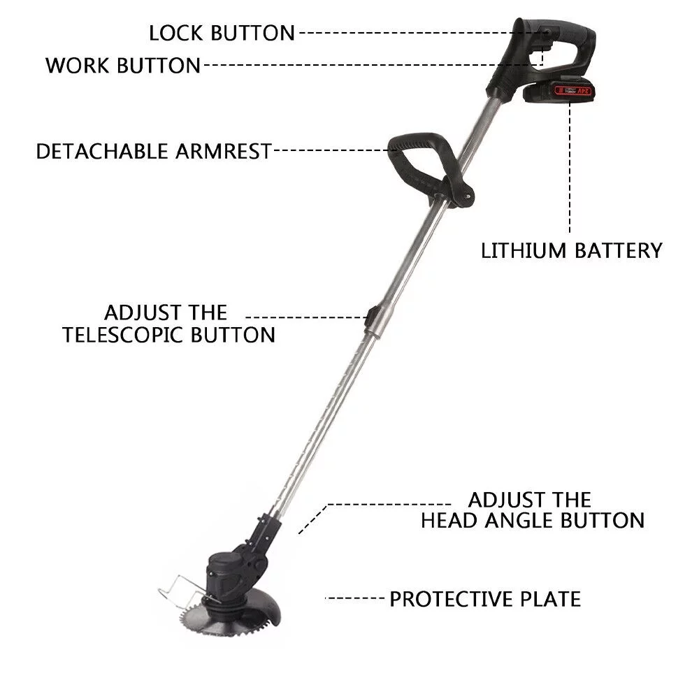 JahyElec Lawn Edger Cordless Grass String Trimmer Cutter - NEW Electric Weed Eater - Trim Your Yard with Precision and Power