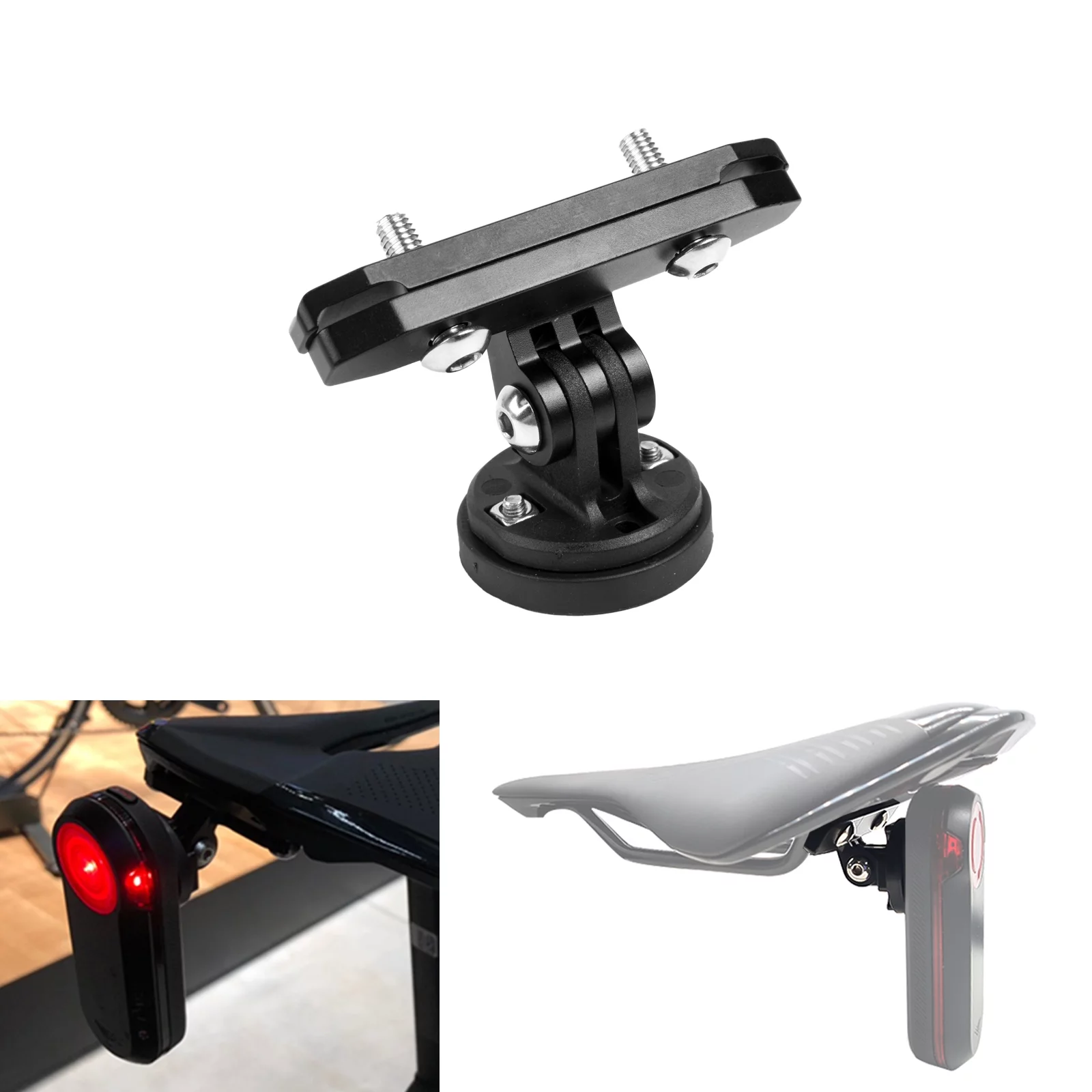 Xotic Tech Saddle Clamp Mount for Garmin RTL515 RTL510 Varia Rearview Radar Rear Light, Universal Fit Saddles Rail