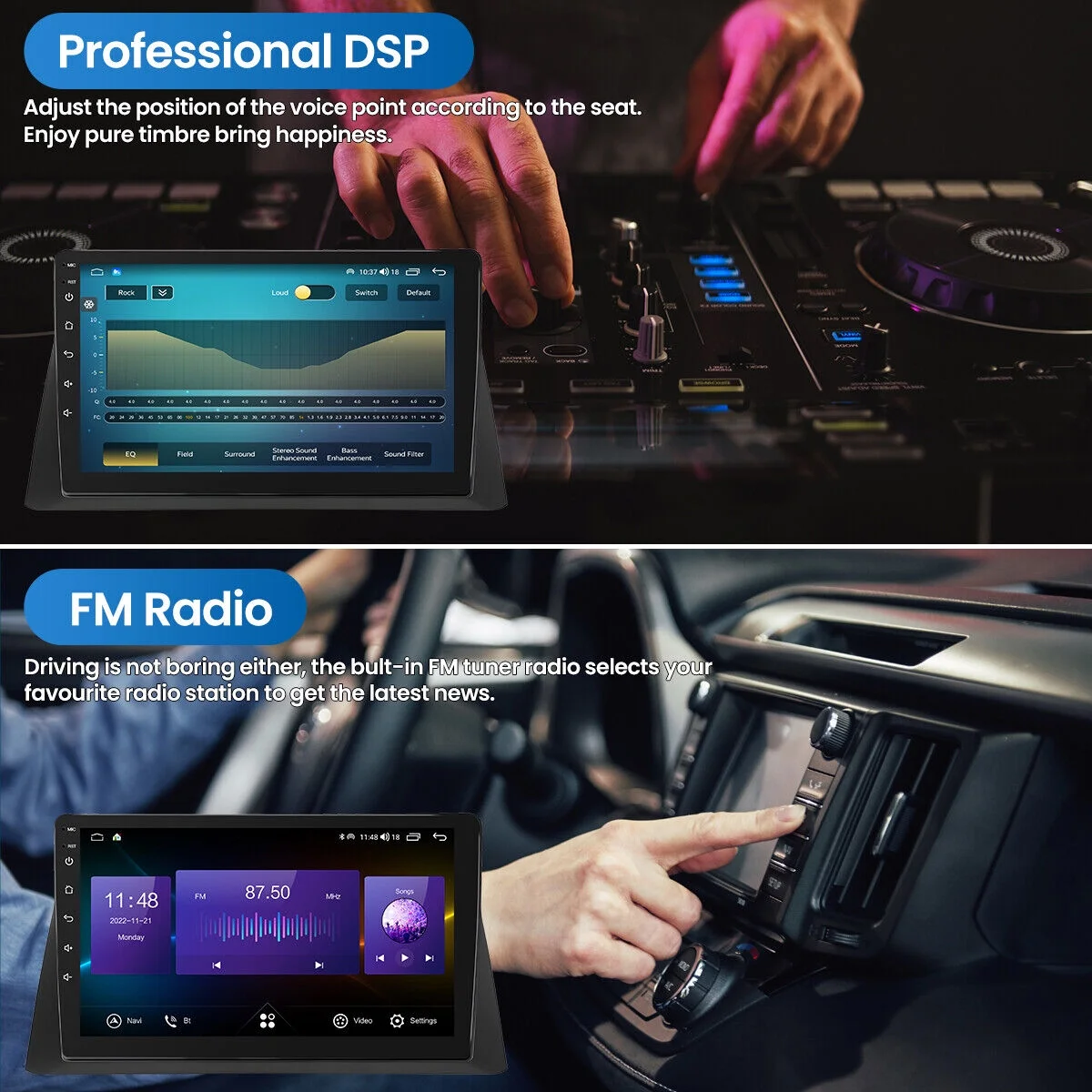 Car Radio Stereo GPS Navigation Carplay For Honda Accord 2008-2013 Backup Camera