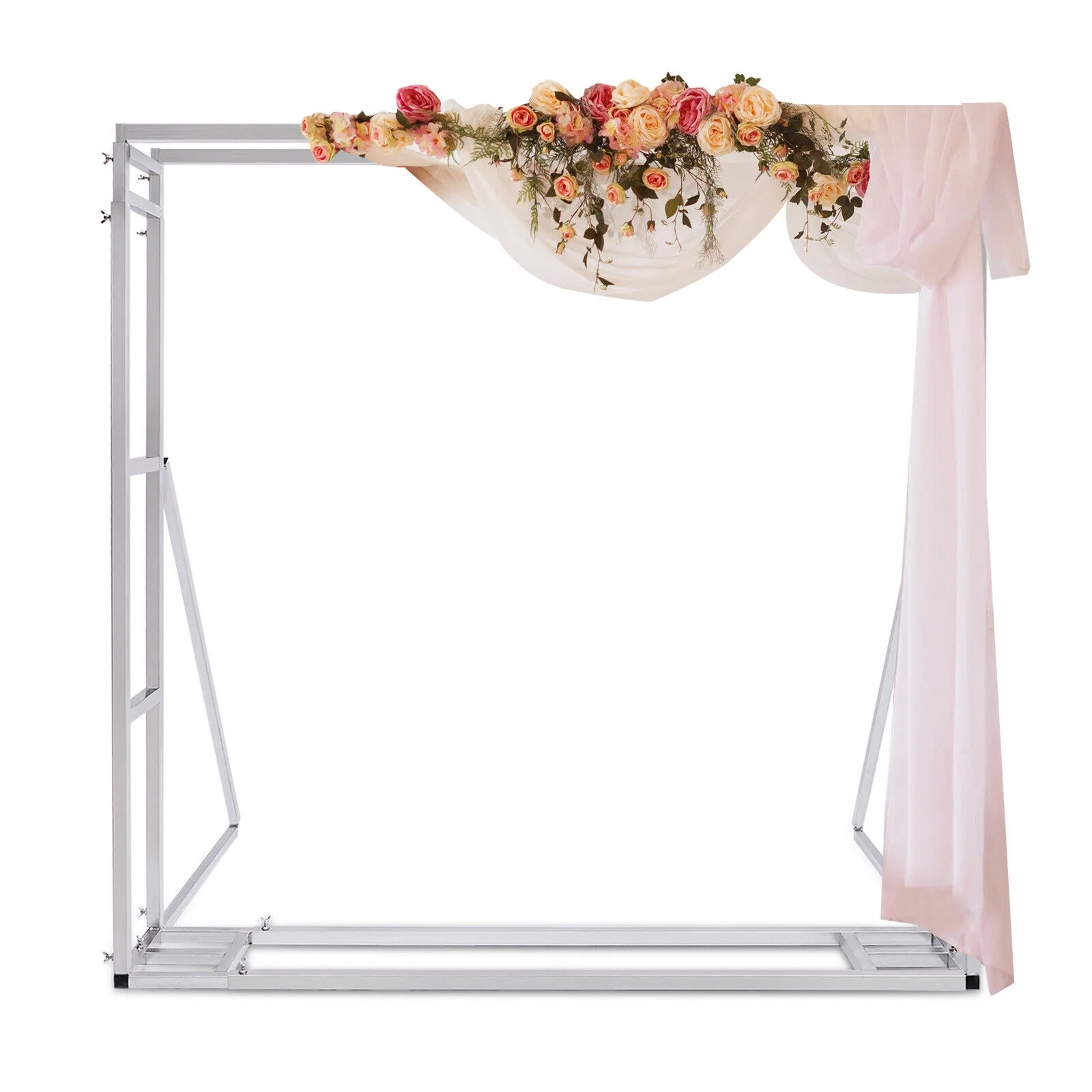 9.8ft x 9.8ft Photography Backdrop with Wind-Proof Braces, Freestanding Telescopic Backdrop Stand Kit Heavy-Duty