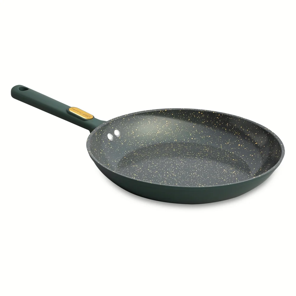 Thyme & Table 12-Piece Ceramic Non-Stick Cookware Set Granite Collection, Hunter Green