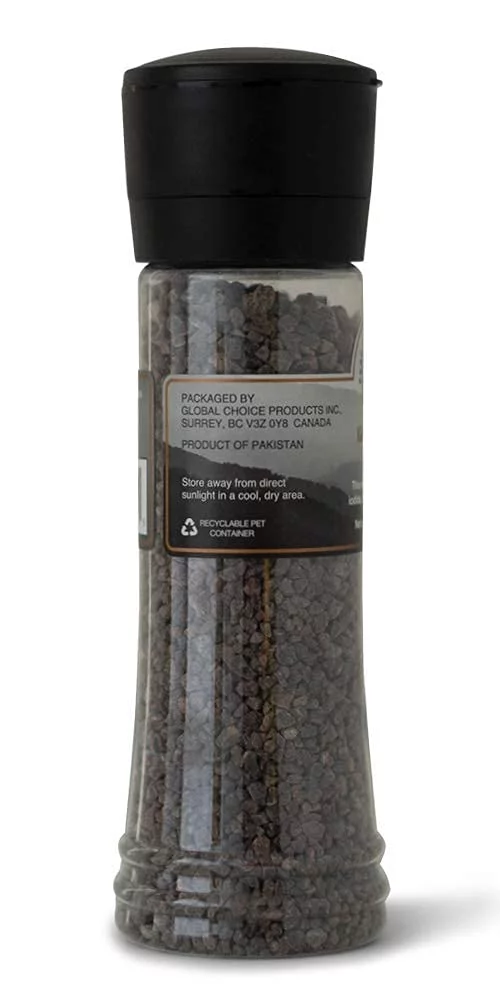 Himalayan Salt Indian Black/Kala Namak in Grinder- 13.7 Oz