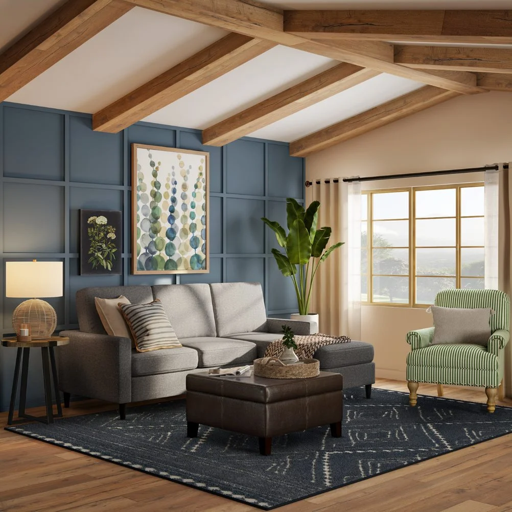 River Street Designs Square Storage Ottoman, Living Room Furniture, Espresso