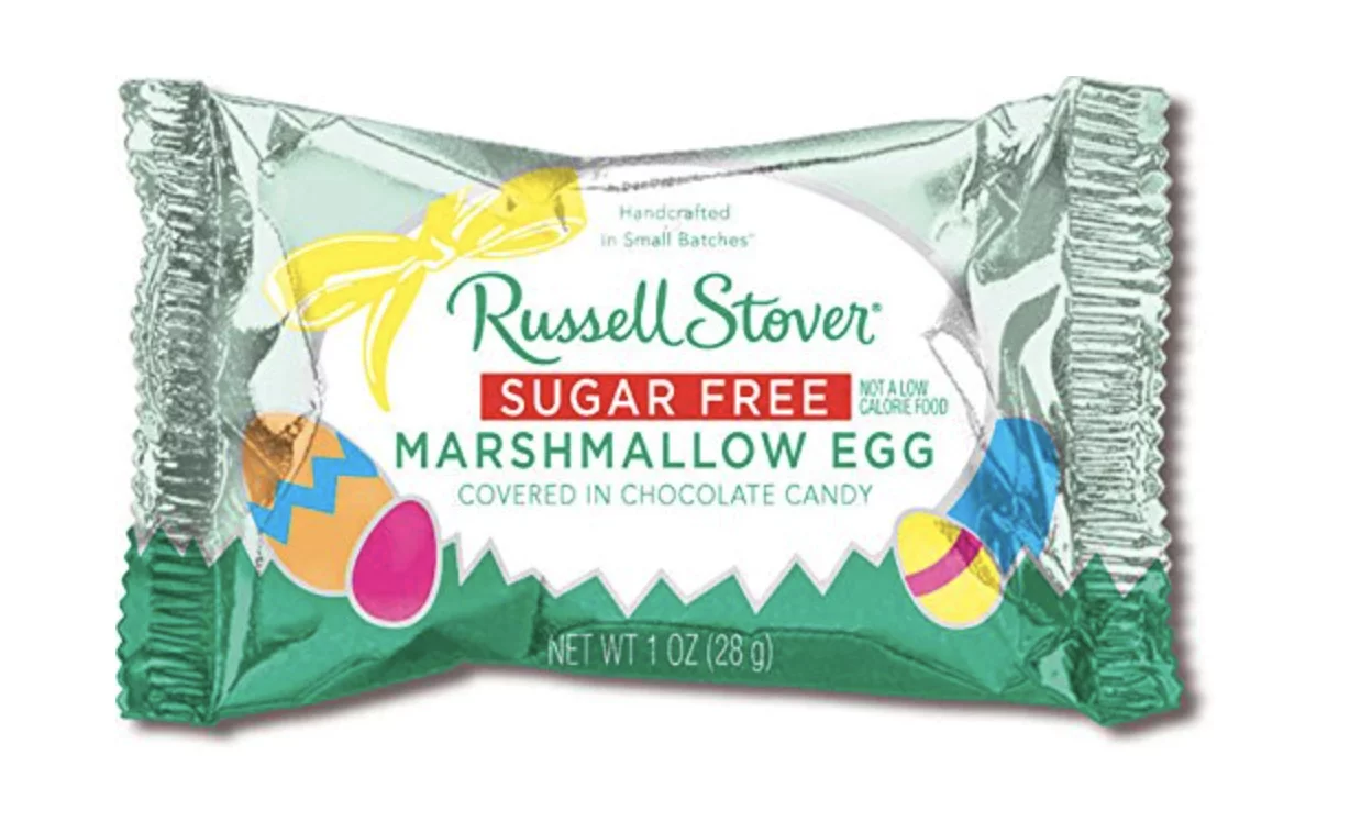 Russell Stover Sugar Free Chocolate Covered Easter Egg with Marshmallow (18 Count)