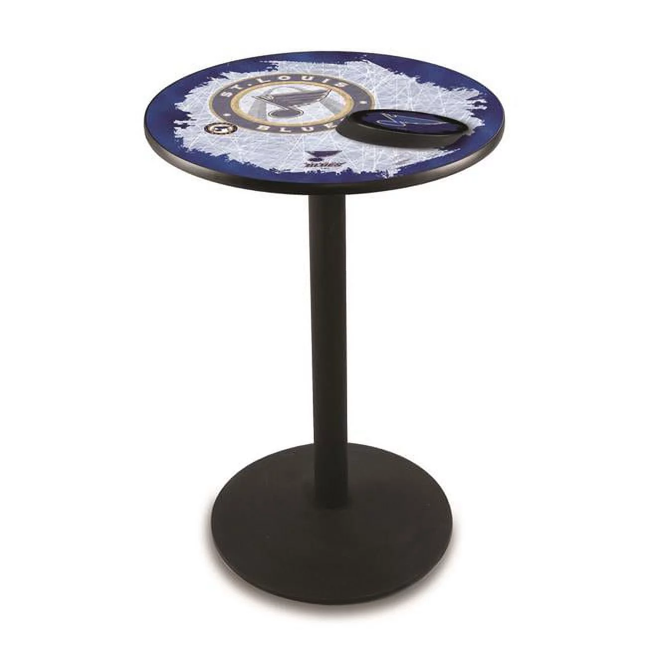 36 in. St Louis Blues Pub Table with 36 in. Top, Black