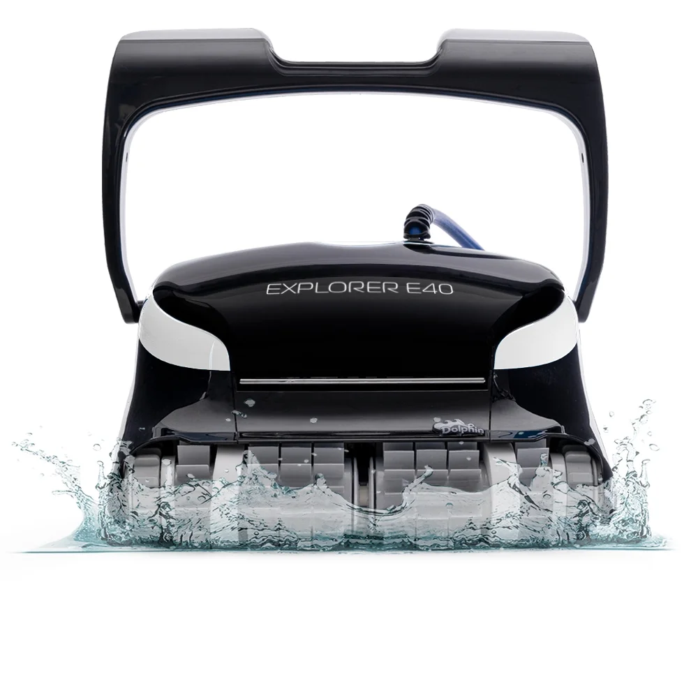 Dolphin Explorer E40 Wi-Fi Robotic Pool Vacuum Cleaner Pools up to 50 FT - Waterline Scrubber Brush