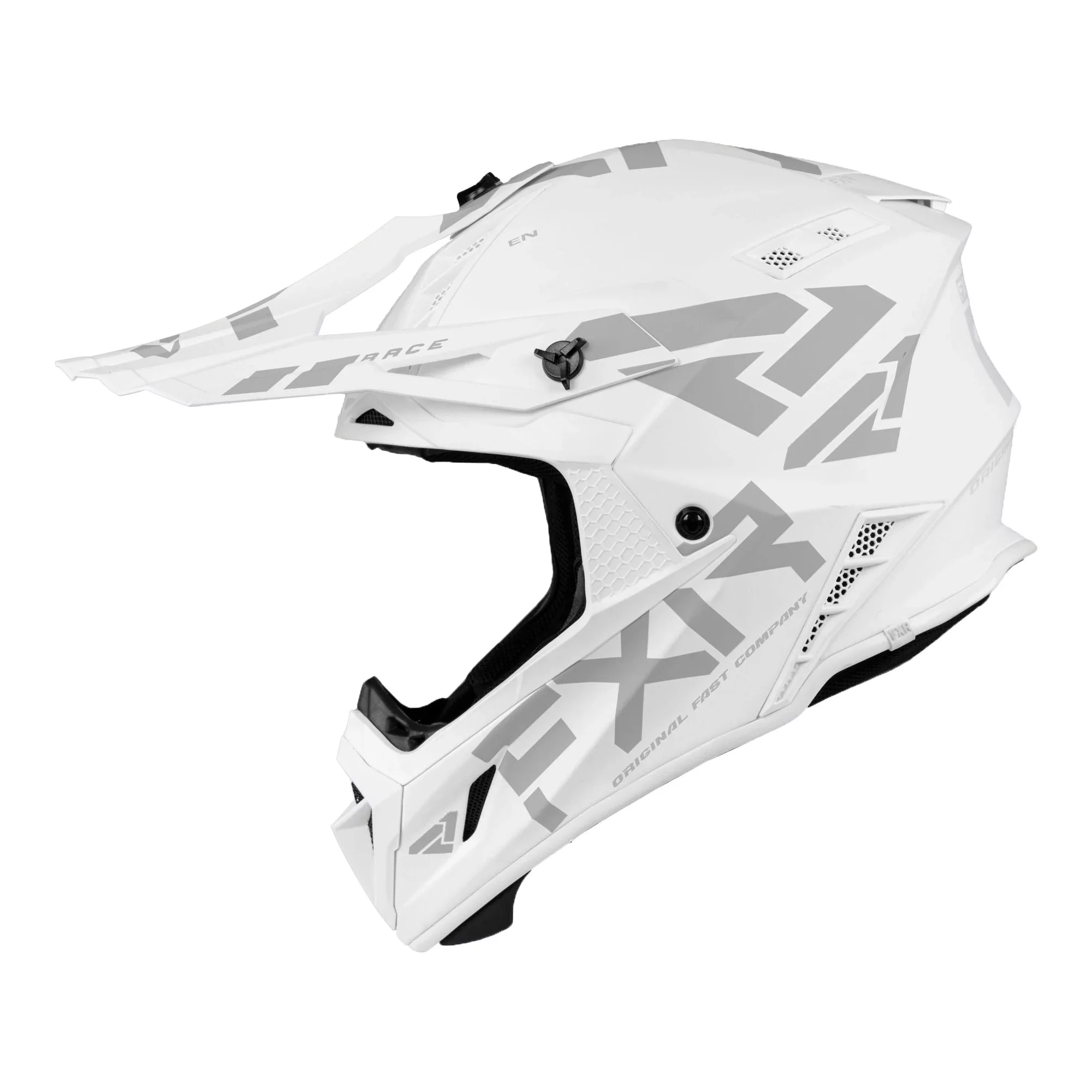 FXR  Helium Prime Helmet Quick Release Buckle 365 Vent Nose Guard White - X-Small - FMVSS 220601-0100-04
