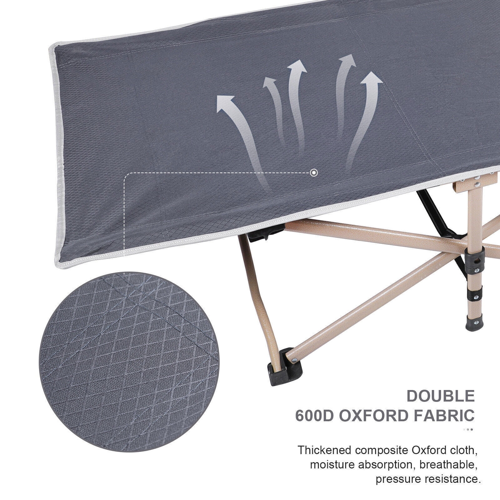 Adult Folding Camping Cots Rollaway Guest Bed Heavy Duty Bed w/ Mattress