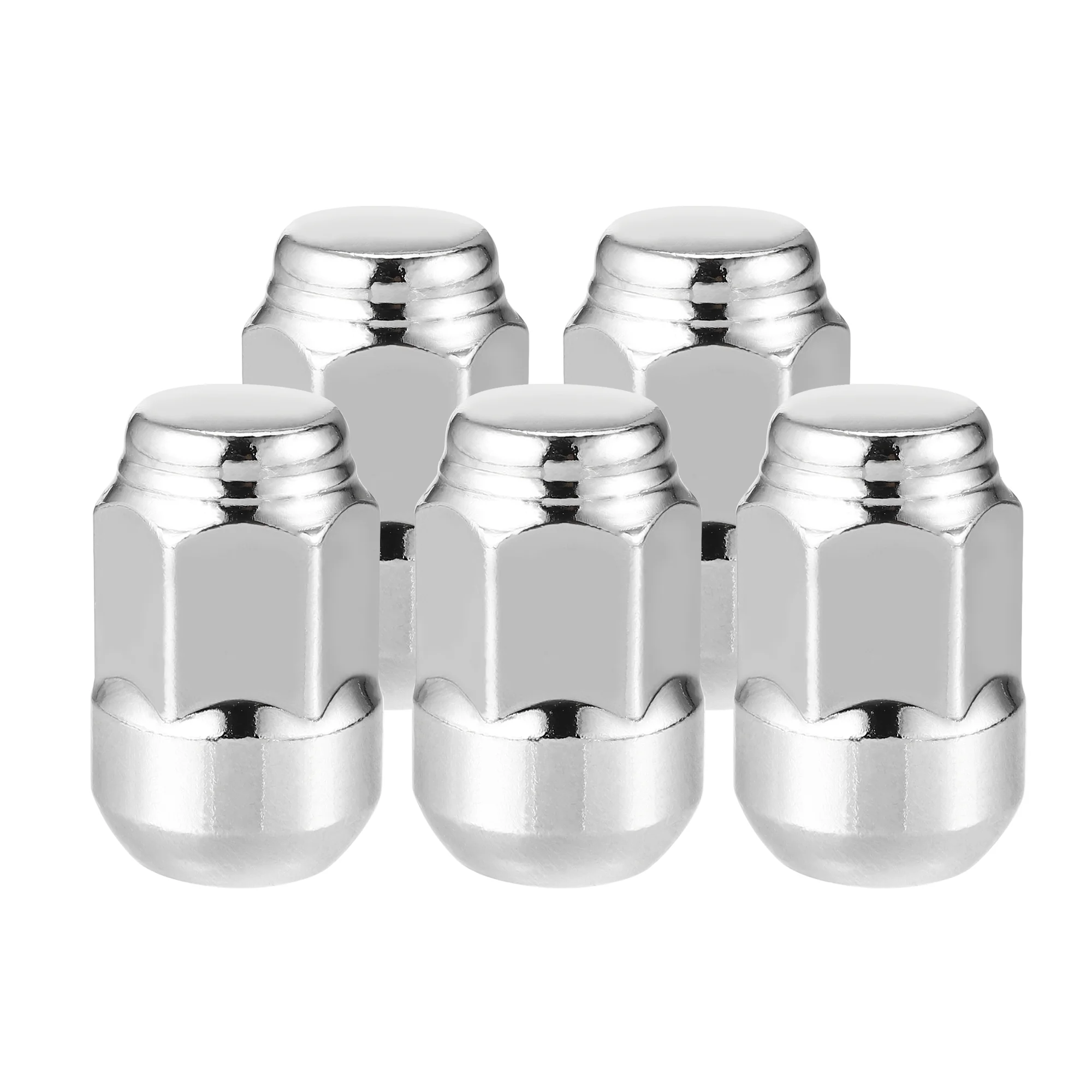 5 Pcs Wheel Lug Nuts Compatible for Honda CR-V for Honda Civic Chorme Plated M12x1.5 Tire Lugnuts