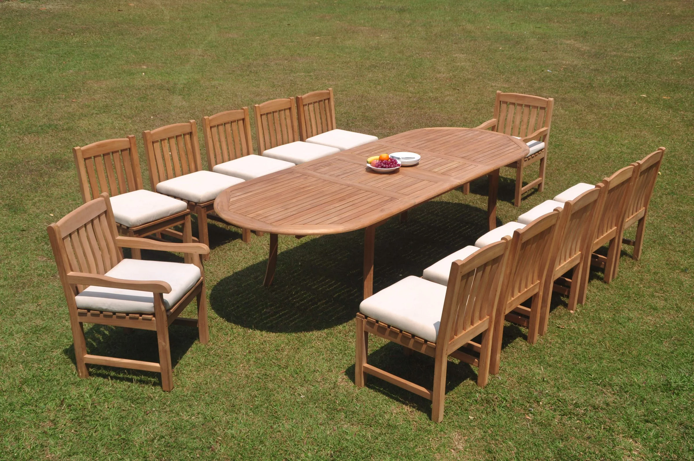 Grade-A Teak Dining Set: 12 Seater 13 Pc: 118