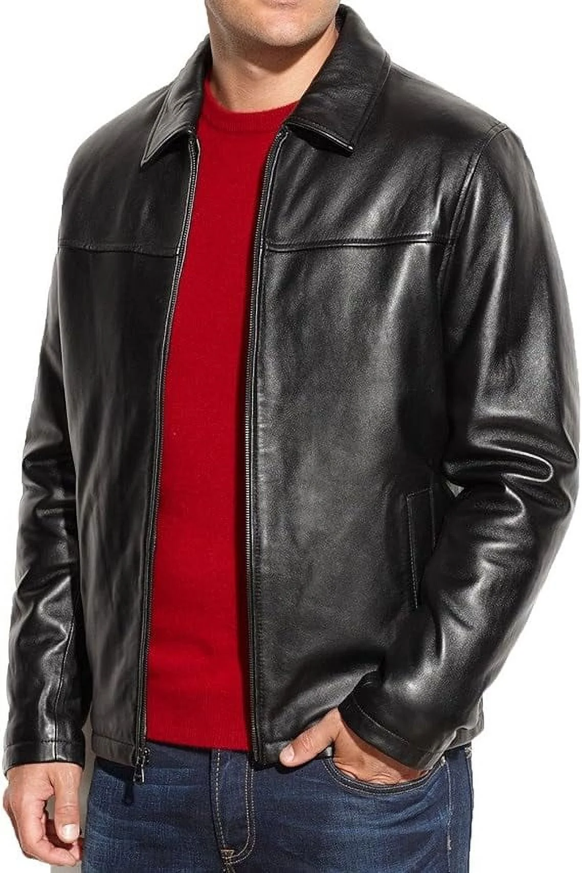 New Genuine Lambskin Leather Designer Jacket Motorcycle Biker Men's S M L XL A150