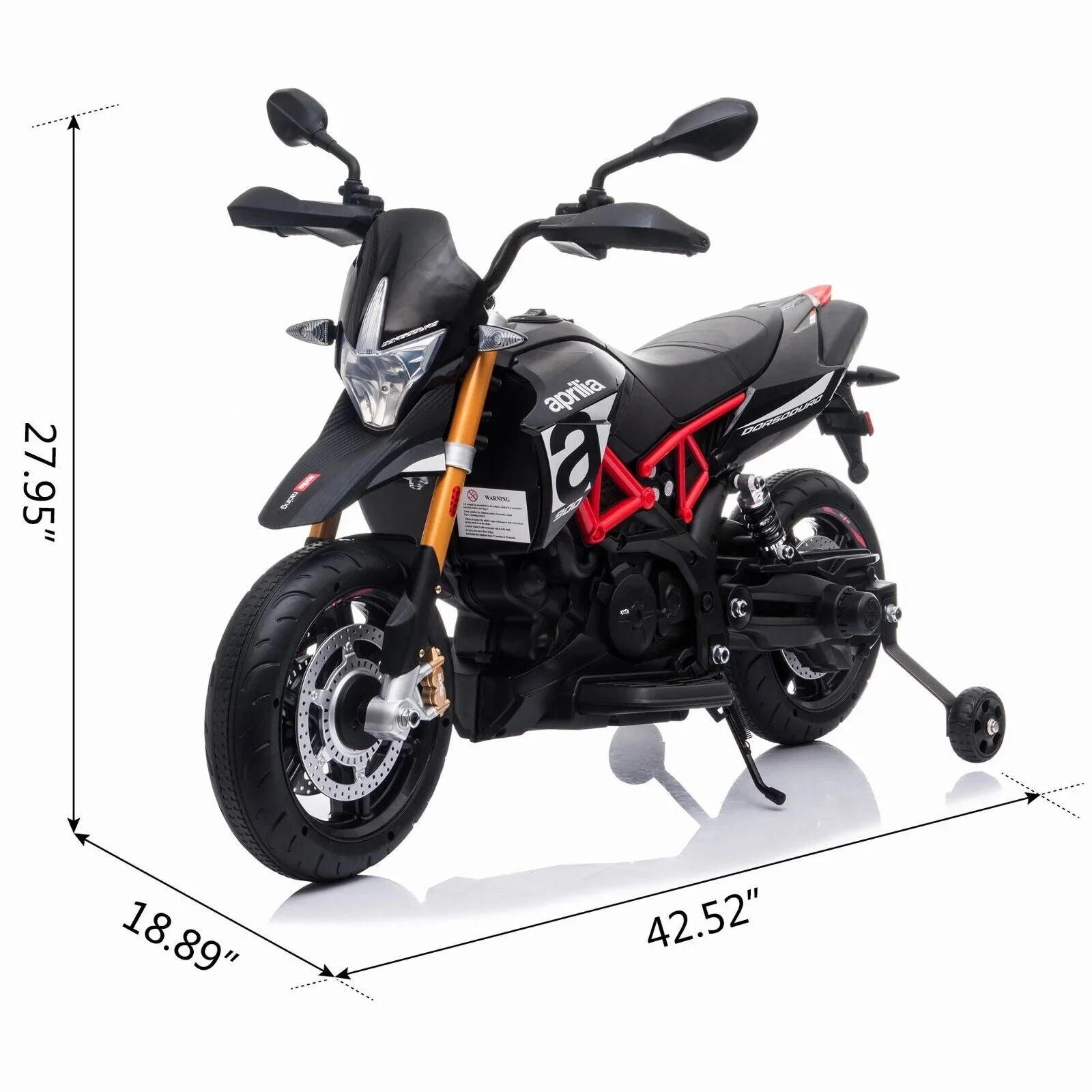 TOBBI 12V Aprilia Licensed Electric Dirt Bike for Kids - Perfect Xmas Gift!