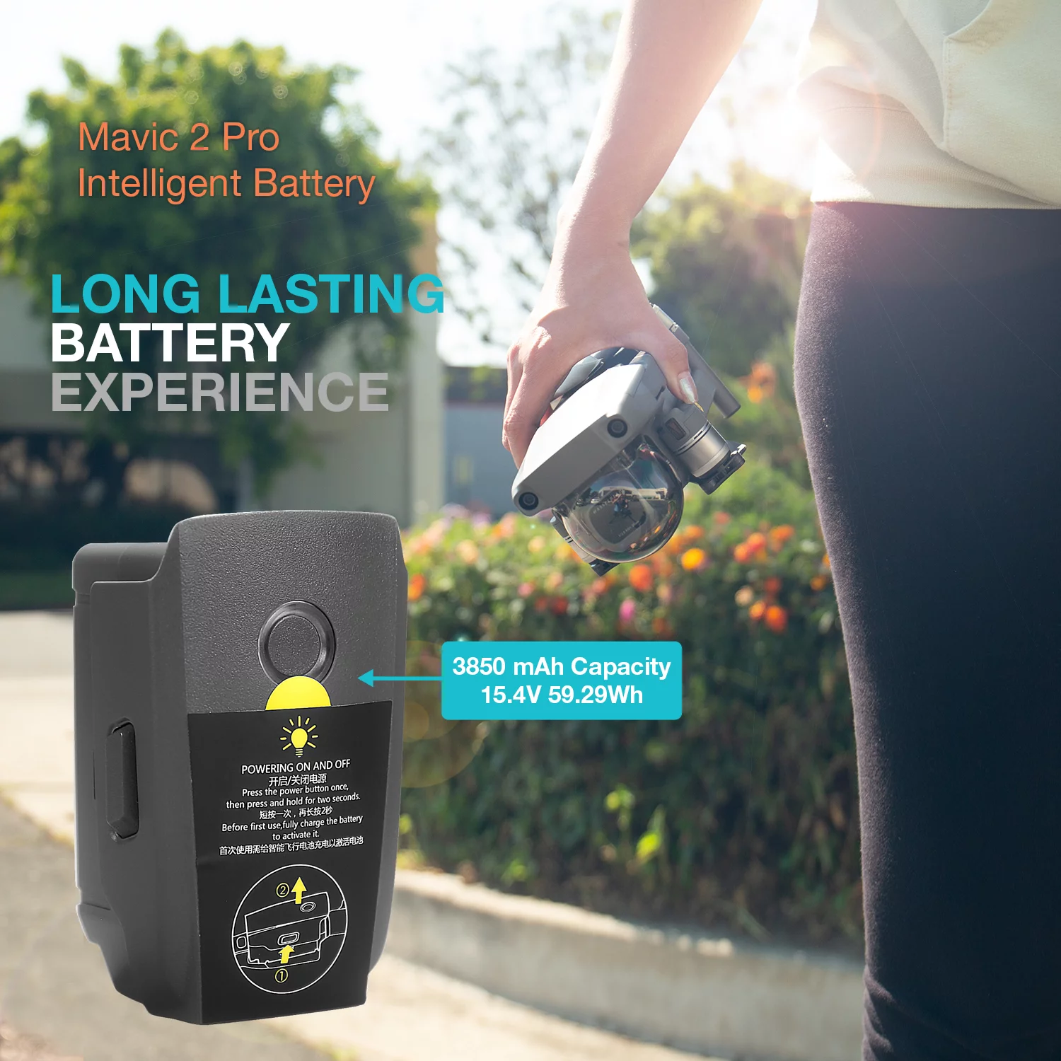 ExpertPower 15.4V 3850mAh Intelligent Flight LiPo Battery for DJI Mavic 2