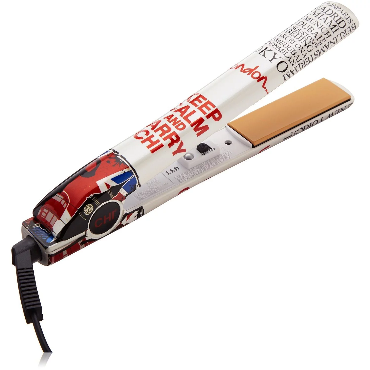 CHI Pro Limited Edition British Invasion 1-inch Ceramic Flat Iron with Tote Bag