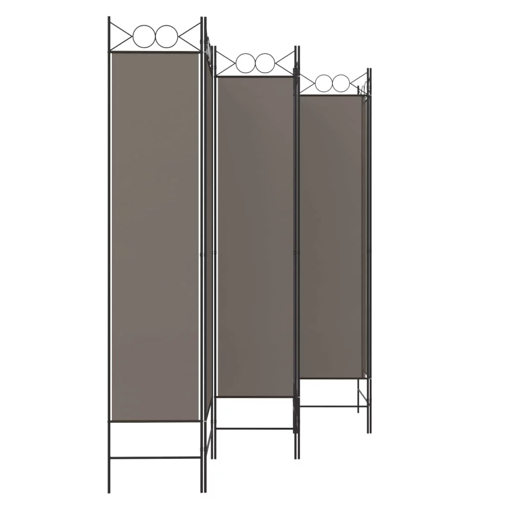 Anself 6-Panel Room Divider Anthracite 94.5