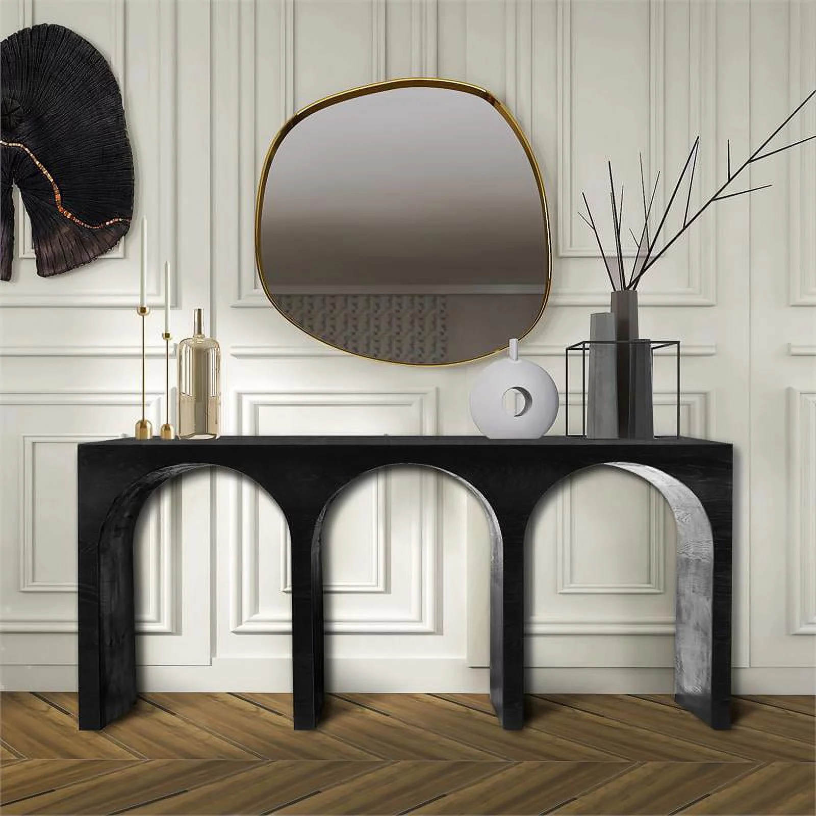 Meridian Furniture June Black Oak Console Table