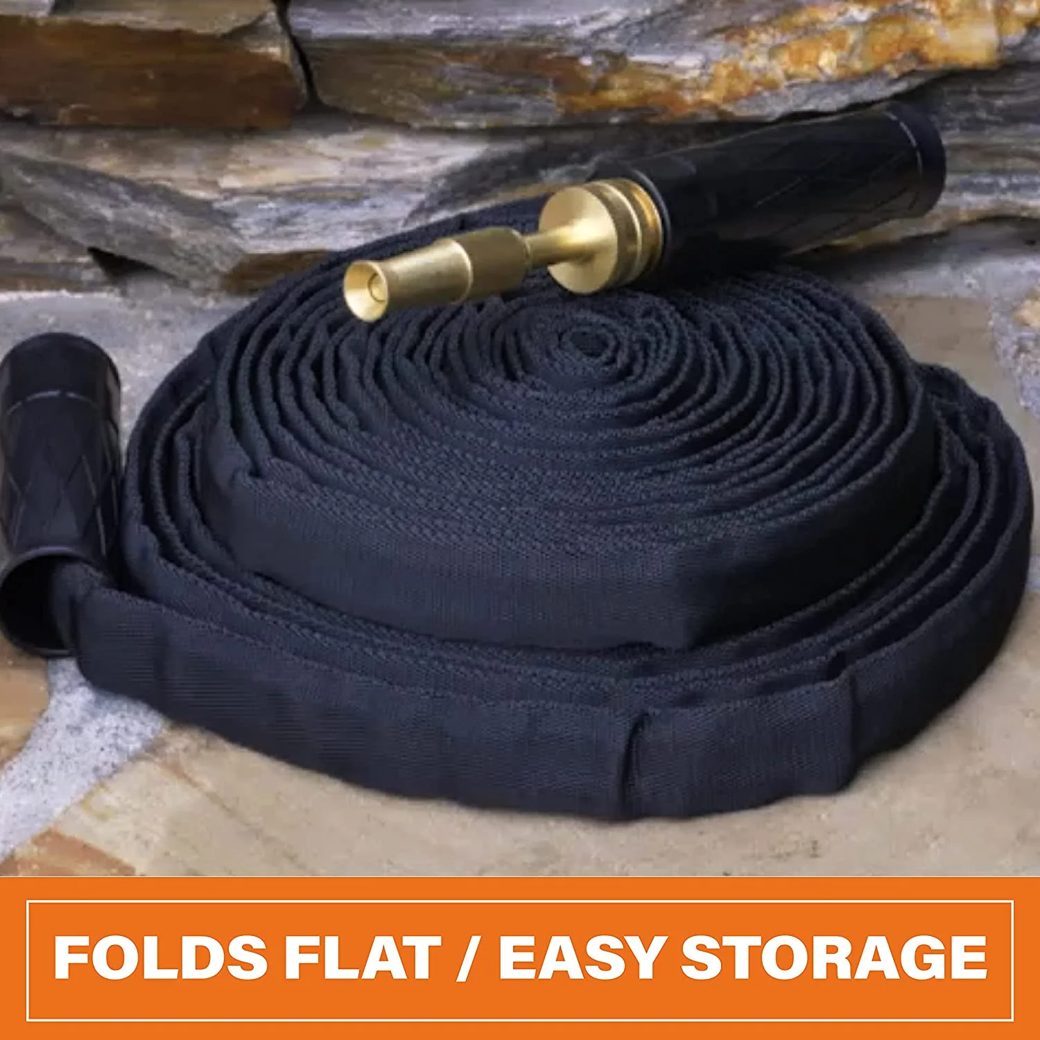 Bionic Flex Pro 25’ Garden Hose Heavy Duty, Lightweight Weatherproof Garden Water Hose, Brass Fittings, Adjustable Brass Spraying and Shooting Nozzle, Kink Free Hose, 500 PSI Tear Resistant- 25ft.